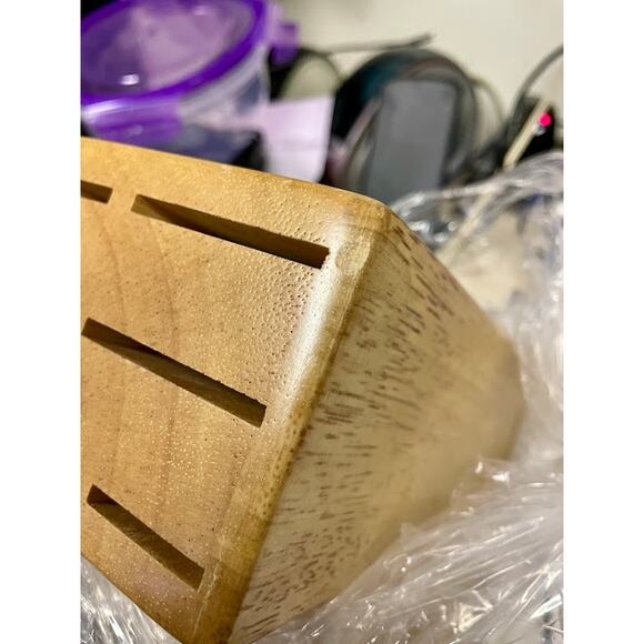 Zwilling J.A. Henckels 12 Kitchen Hardwood Wooden Knife Block - Unused - Picture 7 of 8